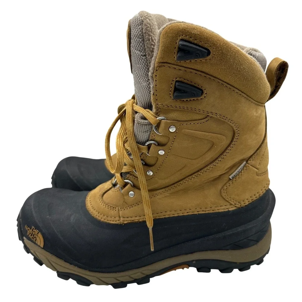 The North Face Chilkat II Winter Boots Mens 8.5 Brown Waterproof Insulated